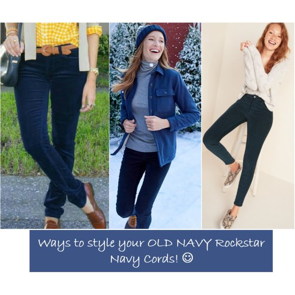 OLD NAVY  Rockstar Super Skinny Corduroy Pants – Navy, Size 4 - Picture 13 of 16